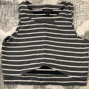 NWOT Tahari striped crop top